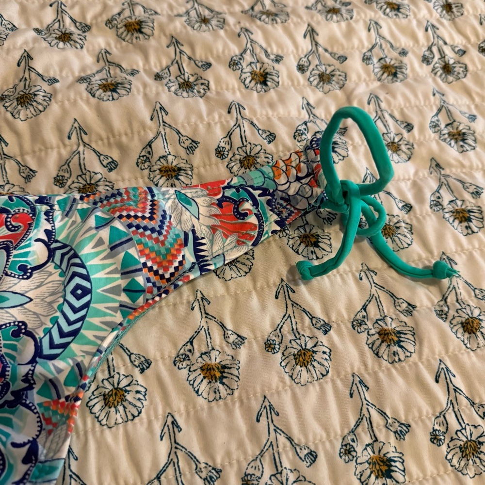 Colorful Floral Patterned Bikini Bottom - Picture 9 of 10
